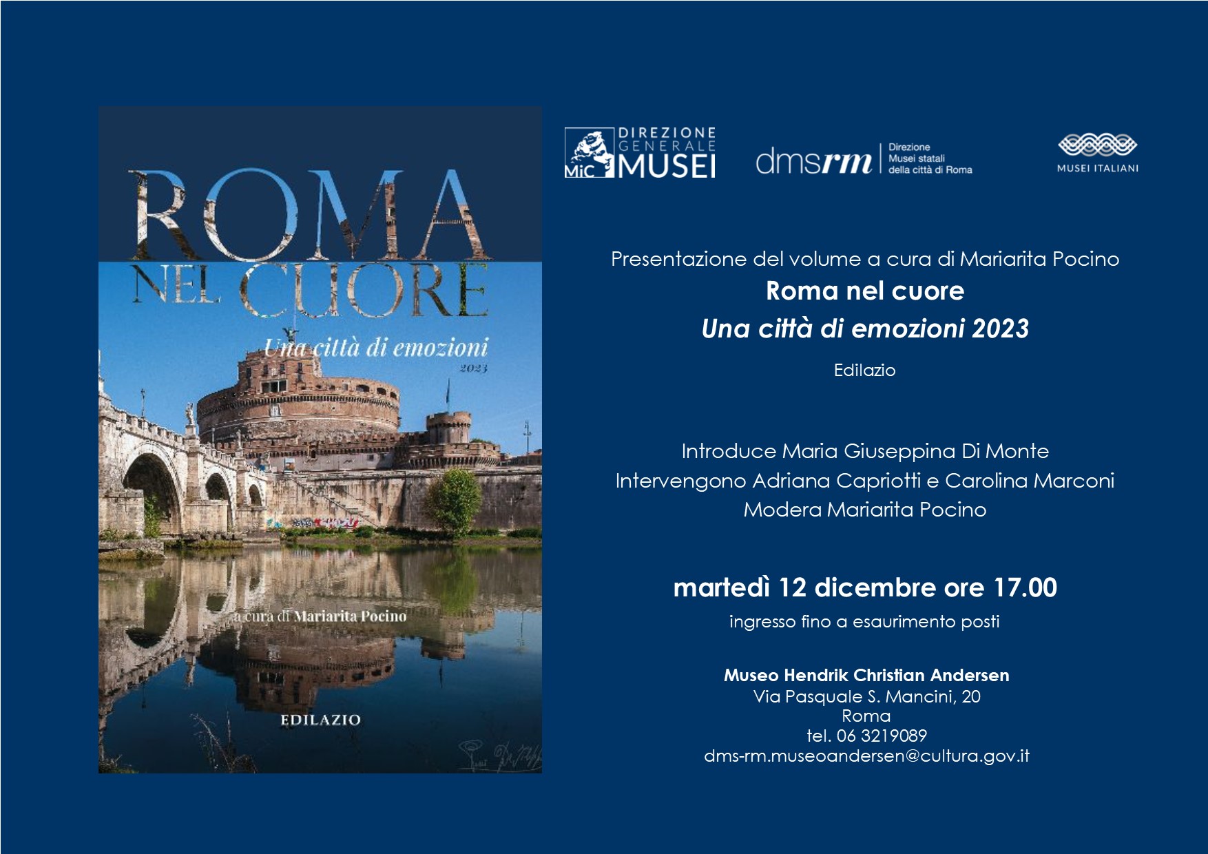 Presentazione del volume ROMA NEL CUORE. UNA CITTA' DI EMOZIONI 2023
